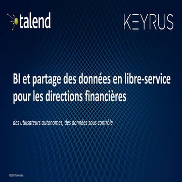 Bi et partage des données financières en libre -service
