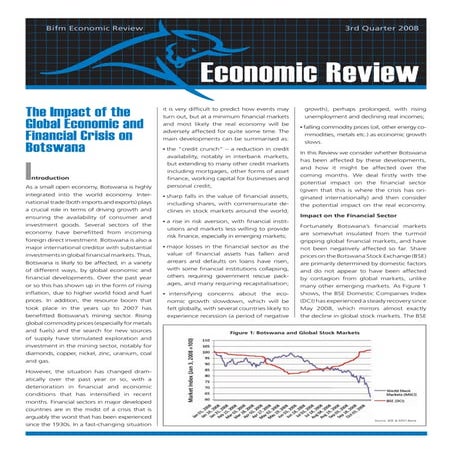 2008  	Q3: The Impact of the Global Financial and Economic Crisis on Botswana