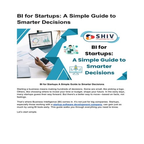 BI for Startups: Smarter Decisions Made Simple | PDF