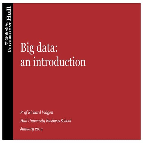 Introduction to big data