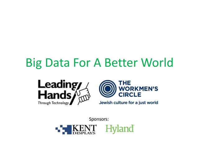 Big Data for a Better World