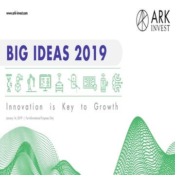 Innovation is Key to Growth - Big ideas - 2019 - ARK Invest