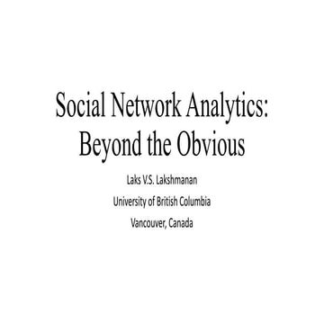 Big-O(Q) VLDB 2015 Keynote: Social Network Analytics: Beyond the Obvious