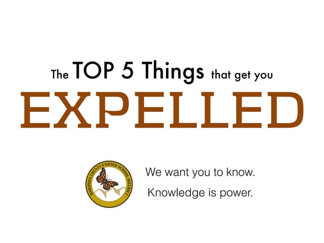 The Big 5: Things That Get You Expelled