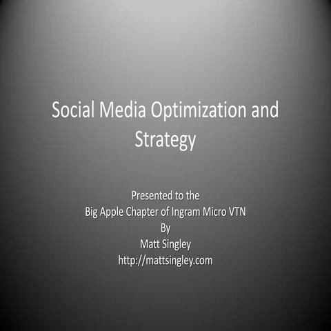 Big Apple Vtm Social Media Optimization And Strategy