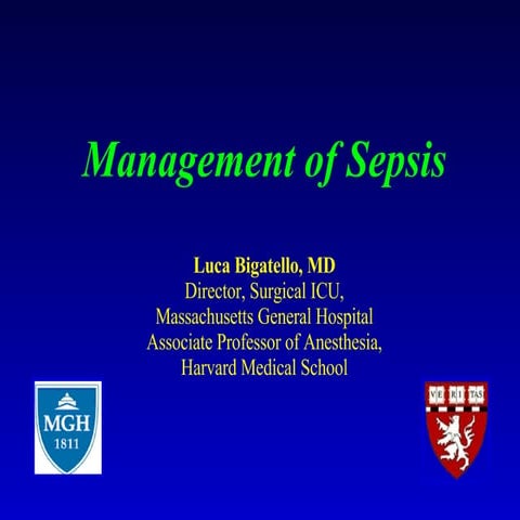 Management of Sepsis