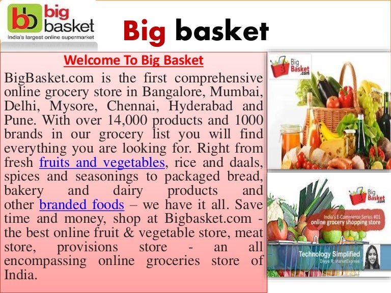 Big basket Online Shopping Of Grocery
