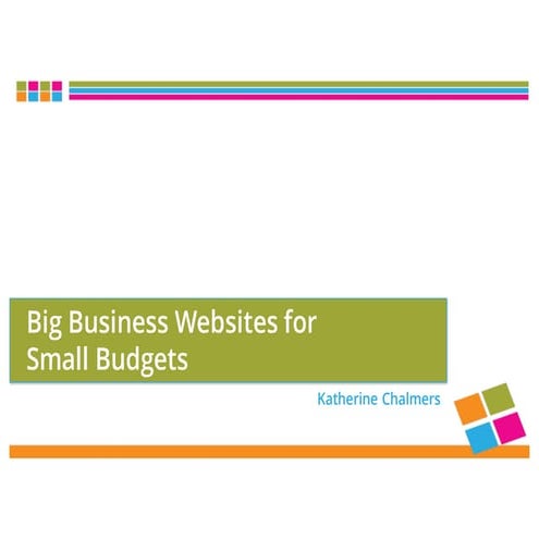 Big Business Websites for Small Budgets