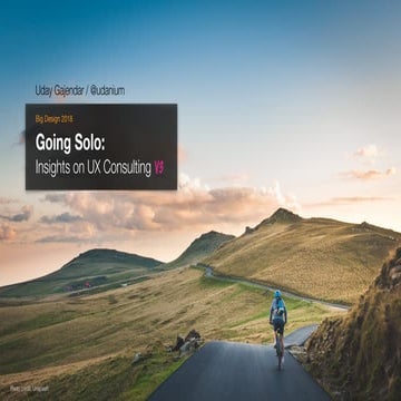 Going Solo: Insights on UX Consulting