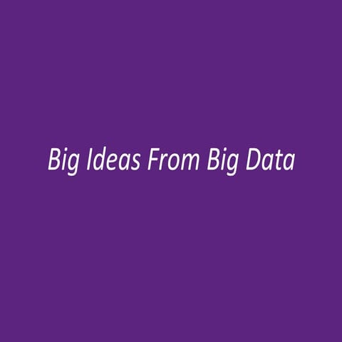 Introduction into Big data