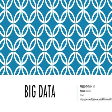 Big data Seminar/Presentation