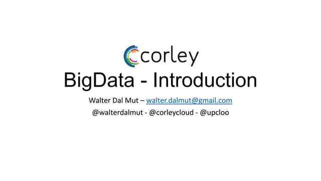 Big data, just an introduction to Hadoop and Scripting Languages