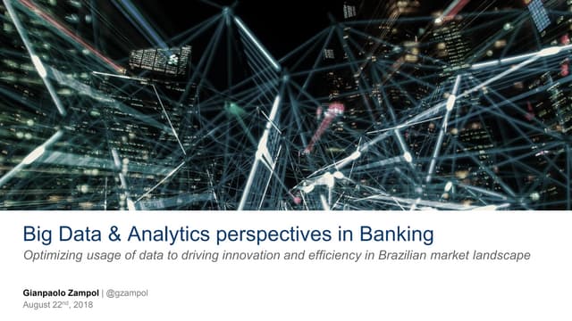 Big Data & Analytics perspectives in Banking