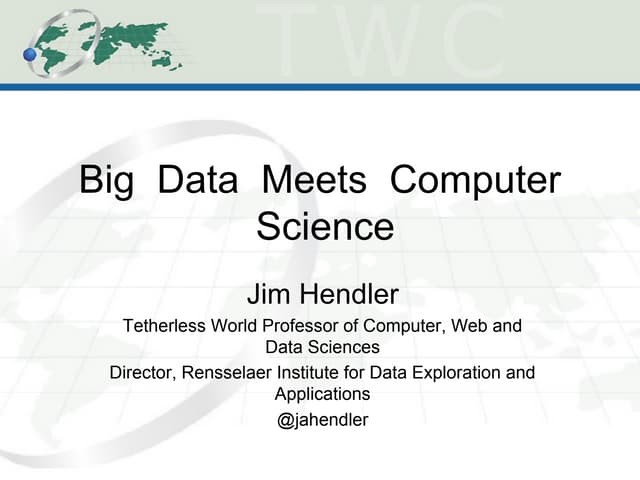 Big Data and Computer Science Education