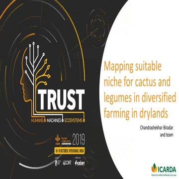 Mapping suitable niche for cactus and legumes in diversified farming in drylands