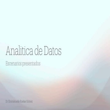 Ejemplos de analistica de datos Ingenieria Industrial