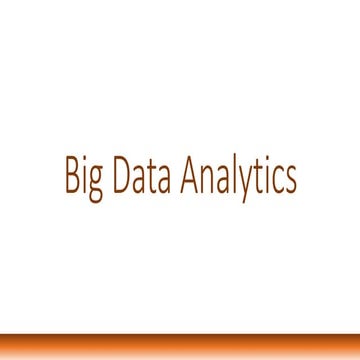 Big Data Analytics