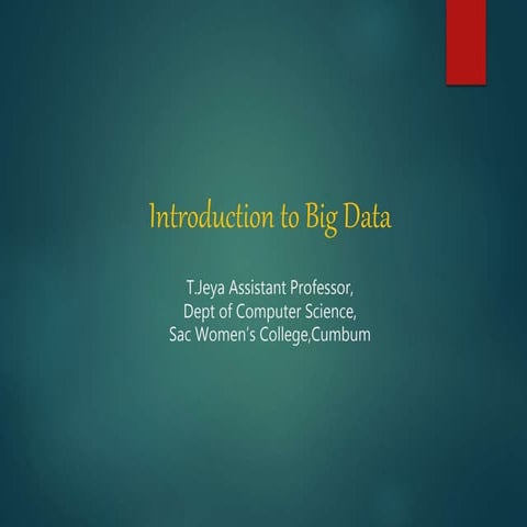 Big data analytics