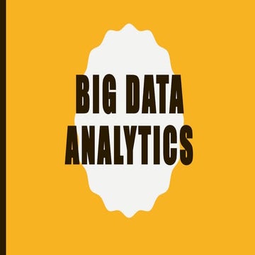 Big data analytics