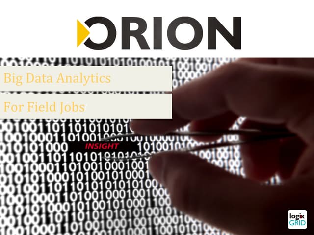 Big data analytics for field jobs