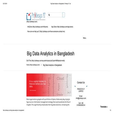 Big Data Analytics in Bangladesh | Pridesys IT Ltd