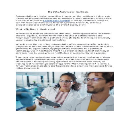 Big data analytics in healthcare