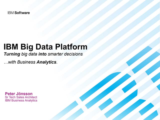Big Data & Analytics, Peter Jönsson