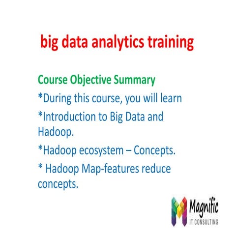 Big data analytics training