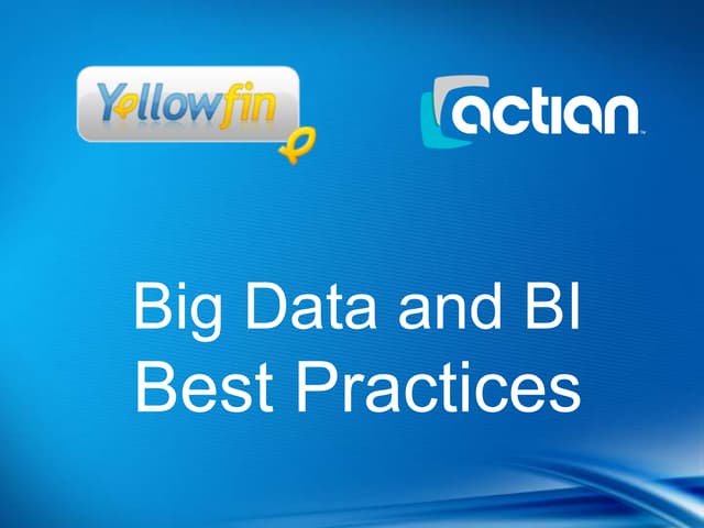 Big Data and BI Best Practices