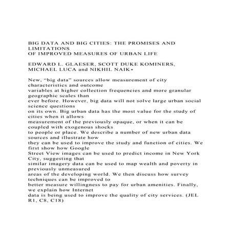 BIG DATA AND BIG CITIES THE PROMISES AND LIMITATIONSOF IMPR.docx
