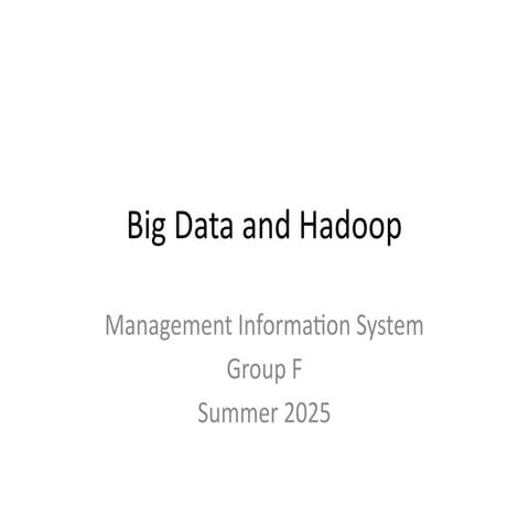 Big Data is a term used to describe vast and complicated collections of data