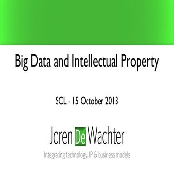 Big Data and Intellectual Property