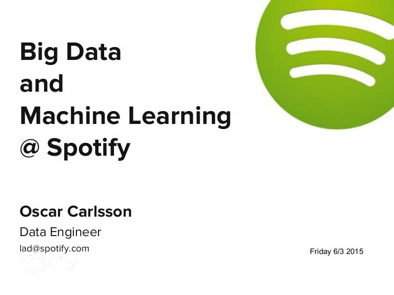 spotify machine learning