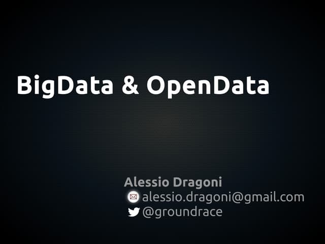 Big data & opendata