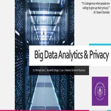 Big Data and Privacy