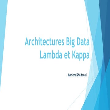 Big data architectures