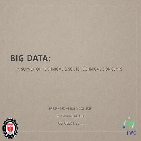 Big Data: A Survey of Technical and Sociotechnical Concepts