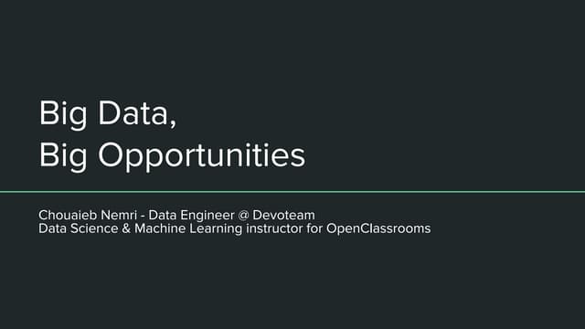 Big data, big opportunities