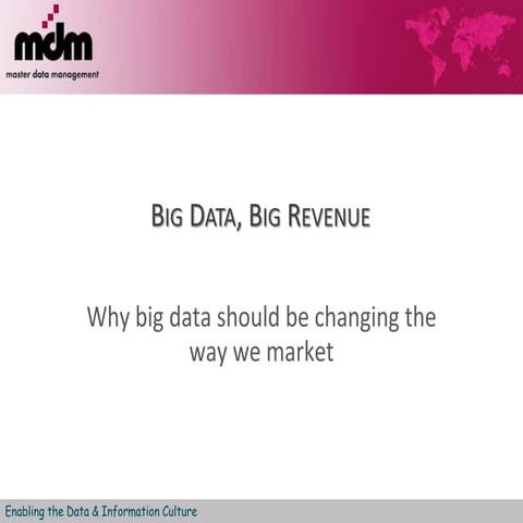 Big data, big revenue