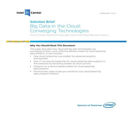 Big data and cloud converging technologies | PDF