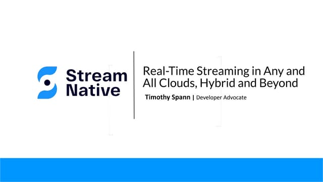 Big data conference europe   real-time streaming in any and all clouds, hybri...