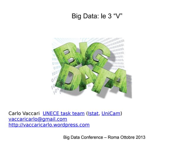 Big Data Conference Ottobre 2013