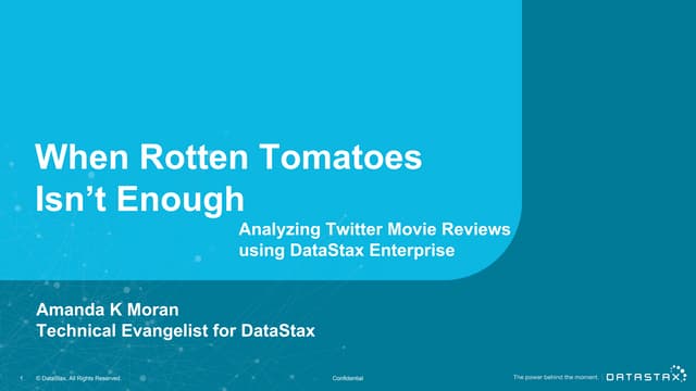 Data Con LA 2018 - Analyzing Movie Reviews using DataStax by Amanda Moran