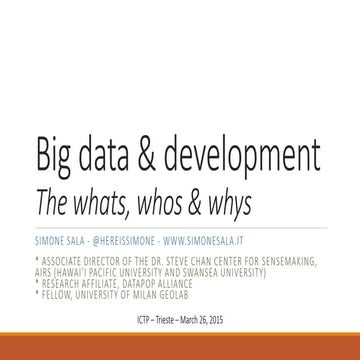 Big data and development
