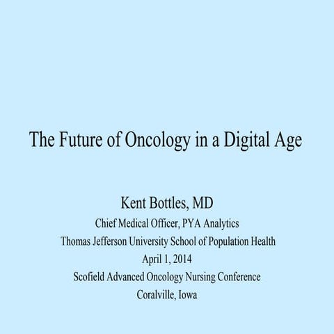 Presentation Looks into the Future of Oncology Nursing in a Digital Age ...