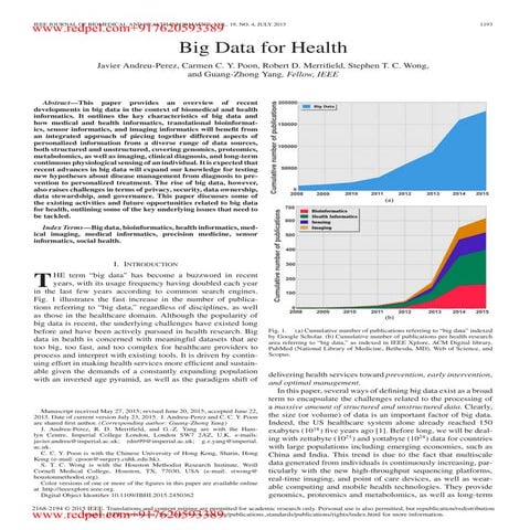 Big data for health