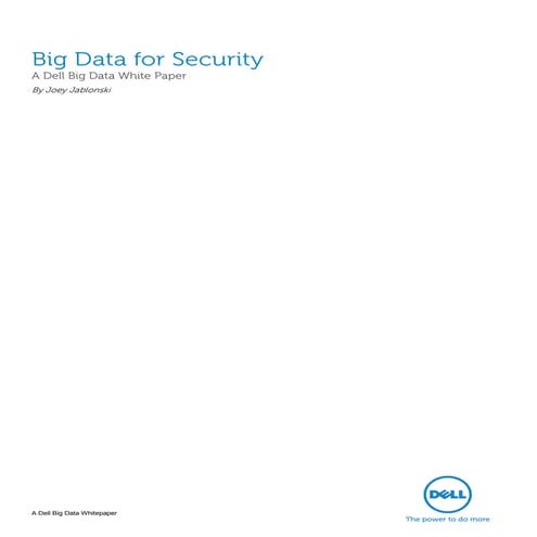 Big Data for Security