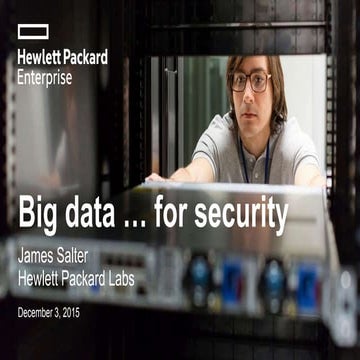Big data ... for security