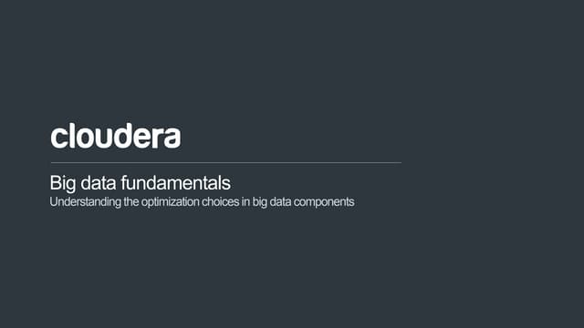 Big Data Fundamentals