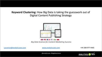 Big Data graph Clustering with Laurence O'Toole - Digital Marketing Show, Nov...